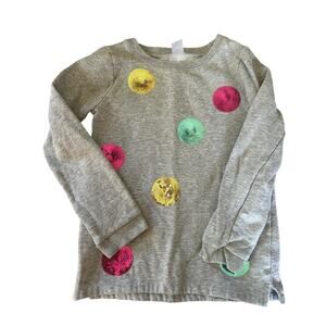 Carter's Grey Sequin Circle  Sweatshirt size 8